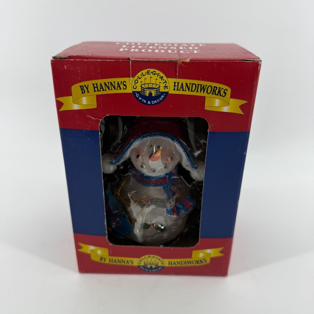 Hanna's Handiworks Kansas‎ Jayhawks Snowman Figurine Collegiate Licensed NEW